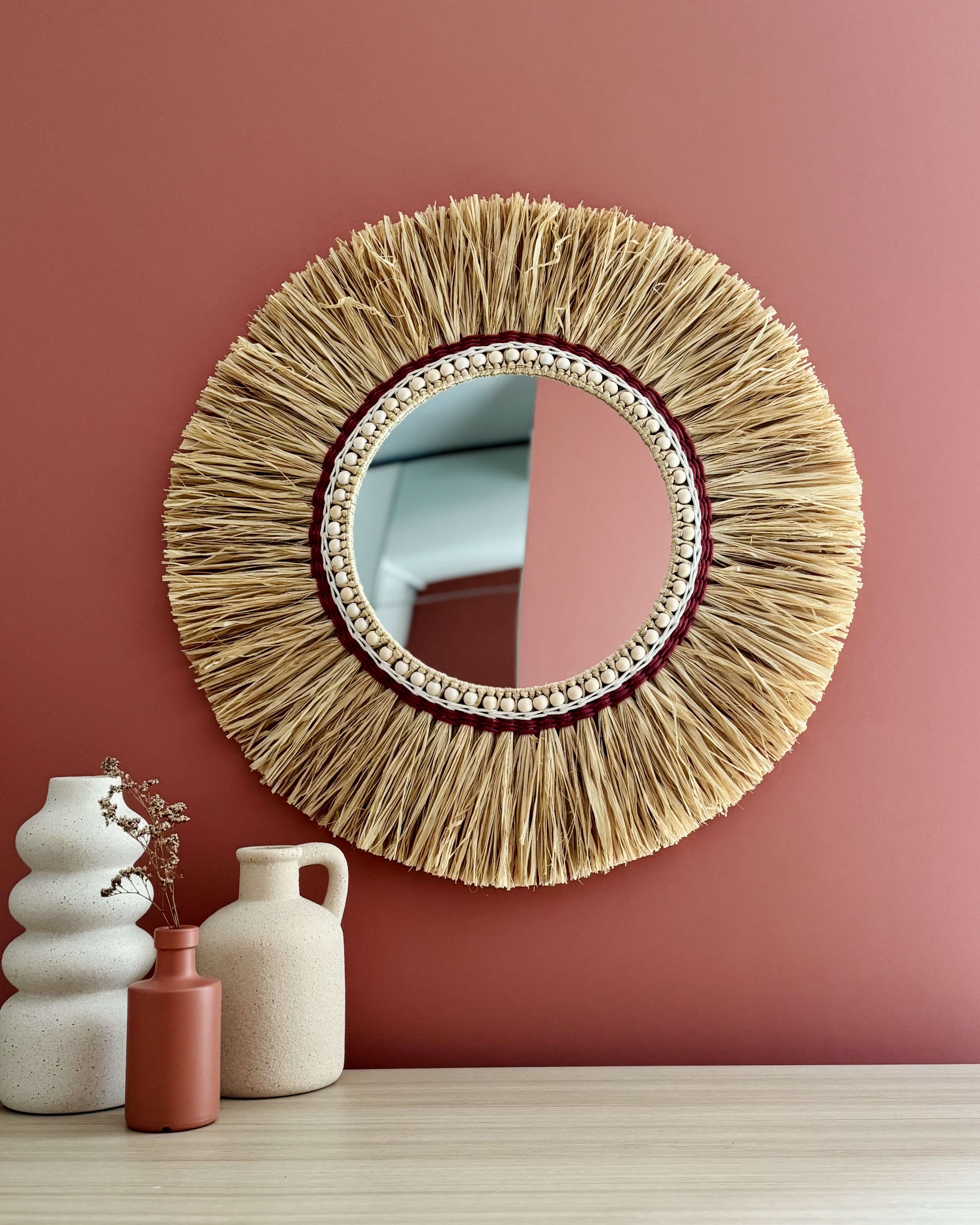 Miroir Raphia