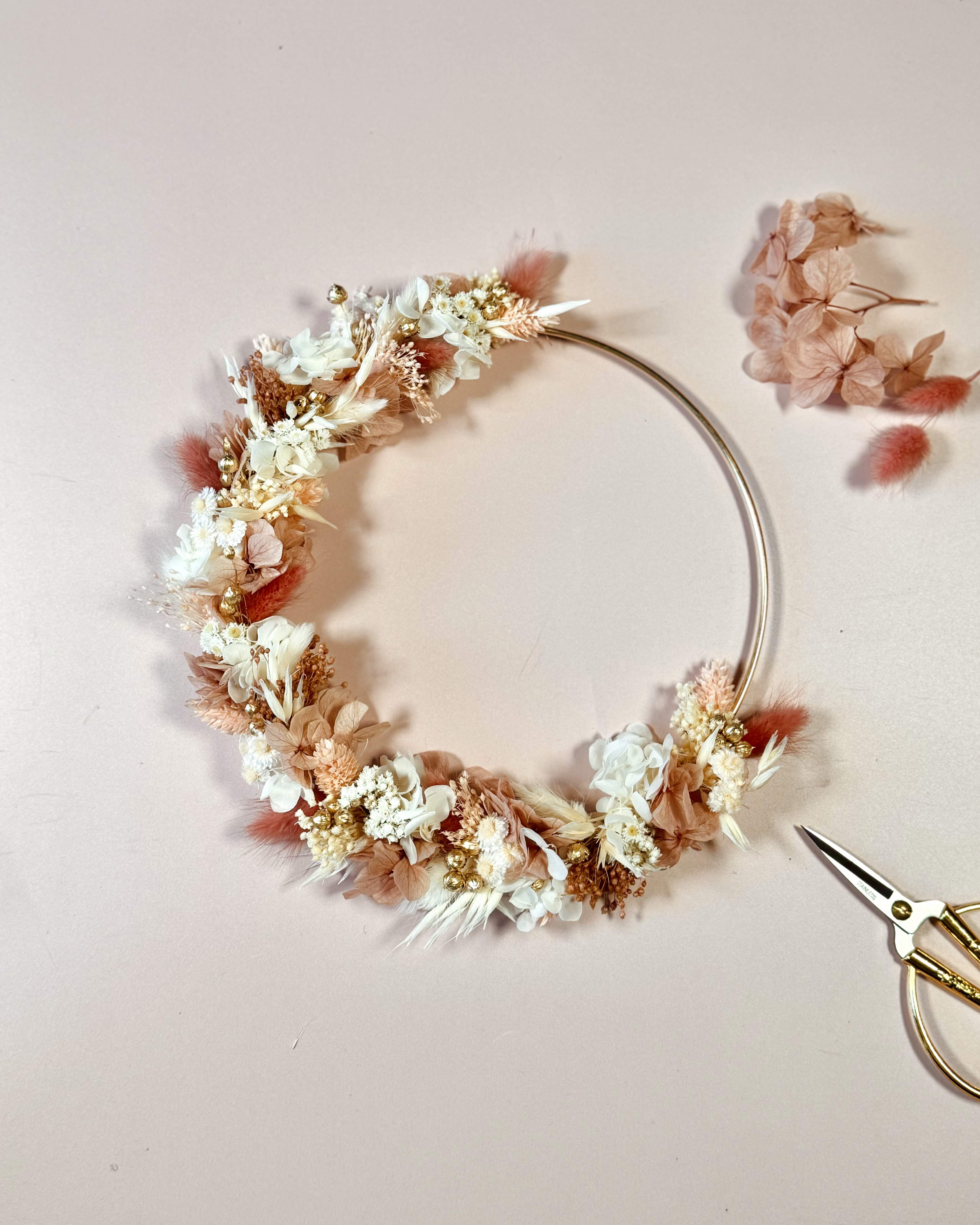 Couronne en fleurs séchées 2/3